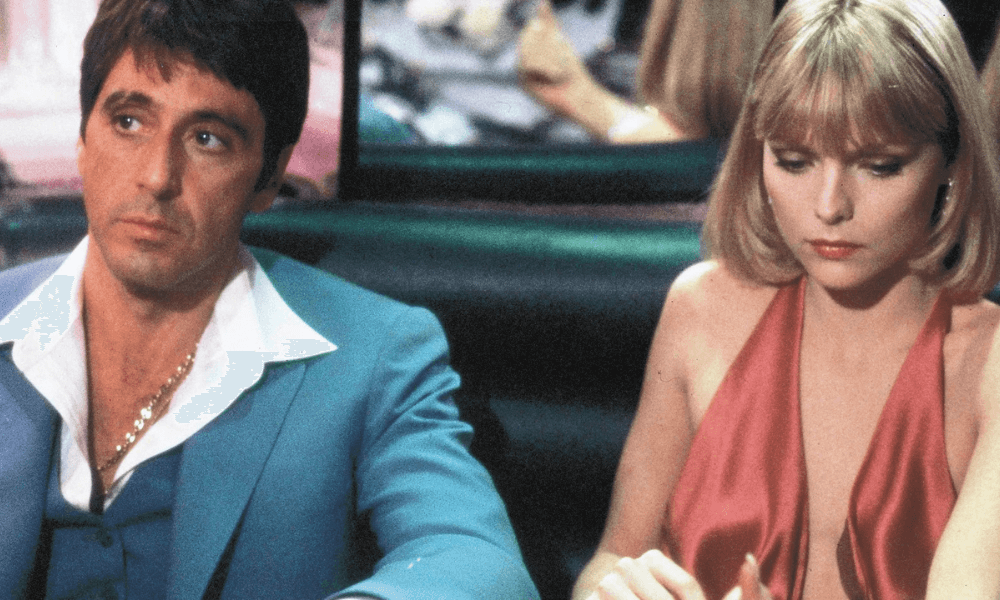 Al Pacino and Michelle Pfeiffer, diner scene in "Scarface"