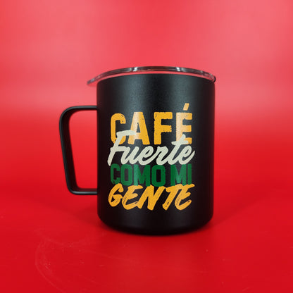 Cafe Fuerte Como Mi Gente Camp Mug