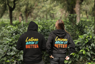Latinos Brew it Better sudadera con capucha