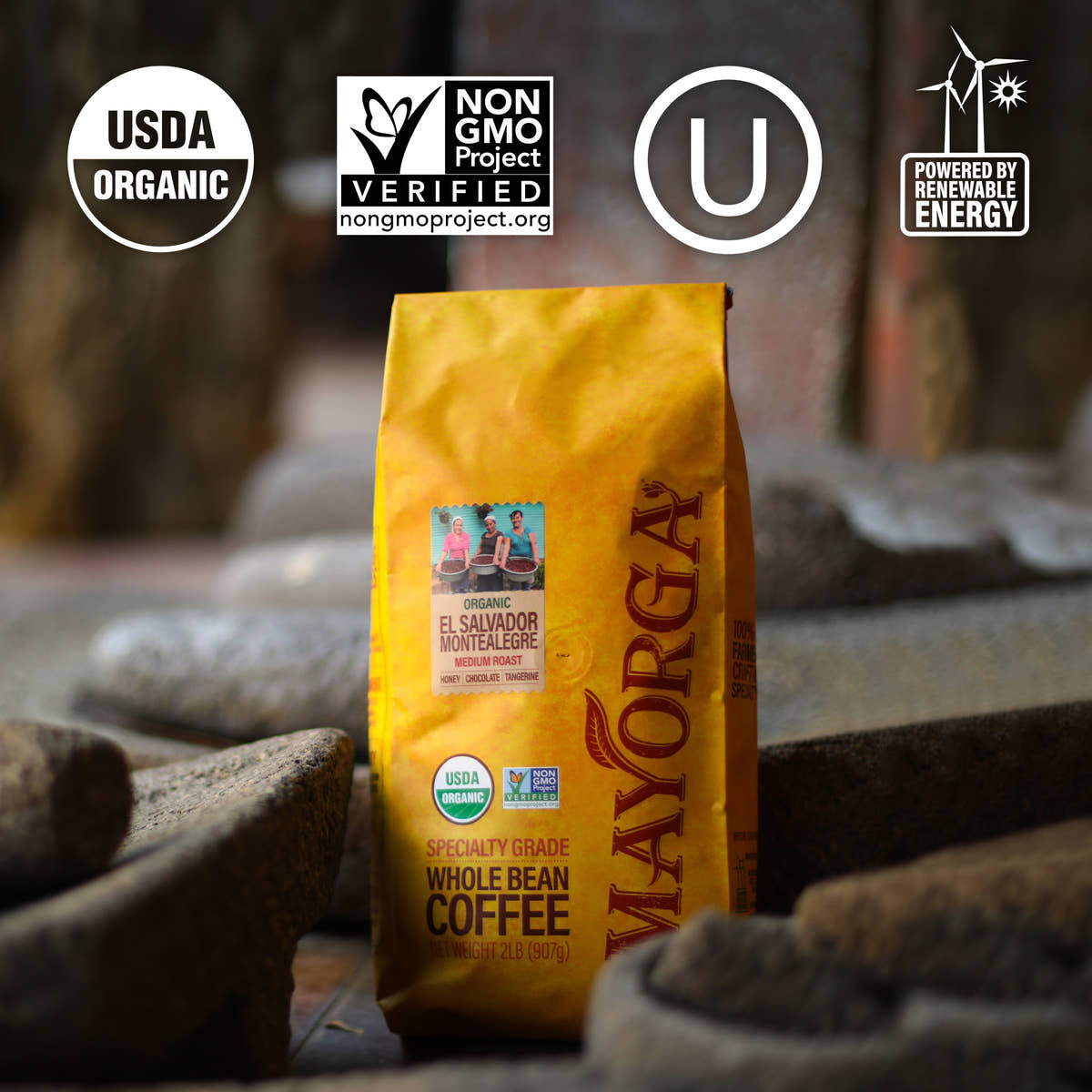 El Salvador Montealegre bag USDA ORGANIC NON GMO 