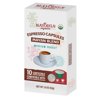 Nespresso Capsules Mayan Blend Medium ROAST MAYORGA ORGANICS