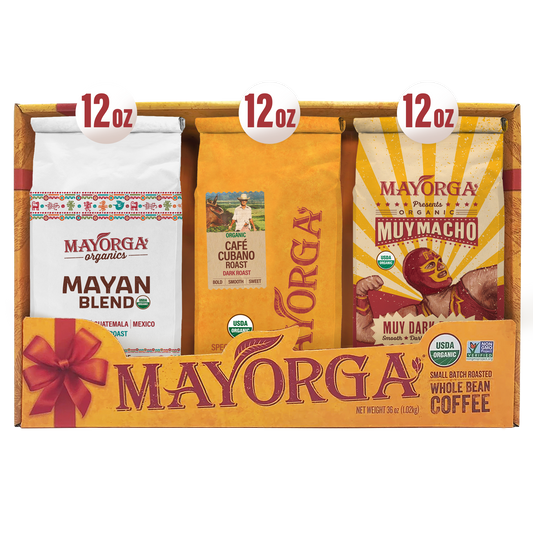 Signature Blends Gift Pack - 12oz

Mayan Blend
Cubano Roast
Muy Macho 